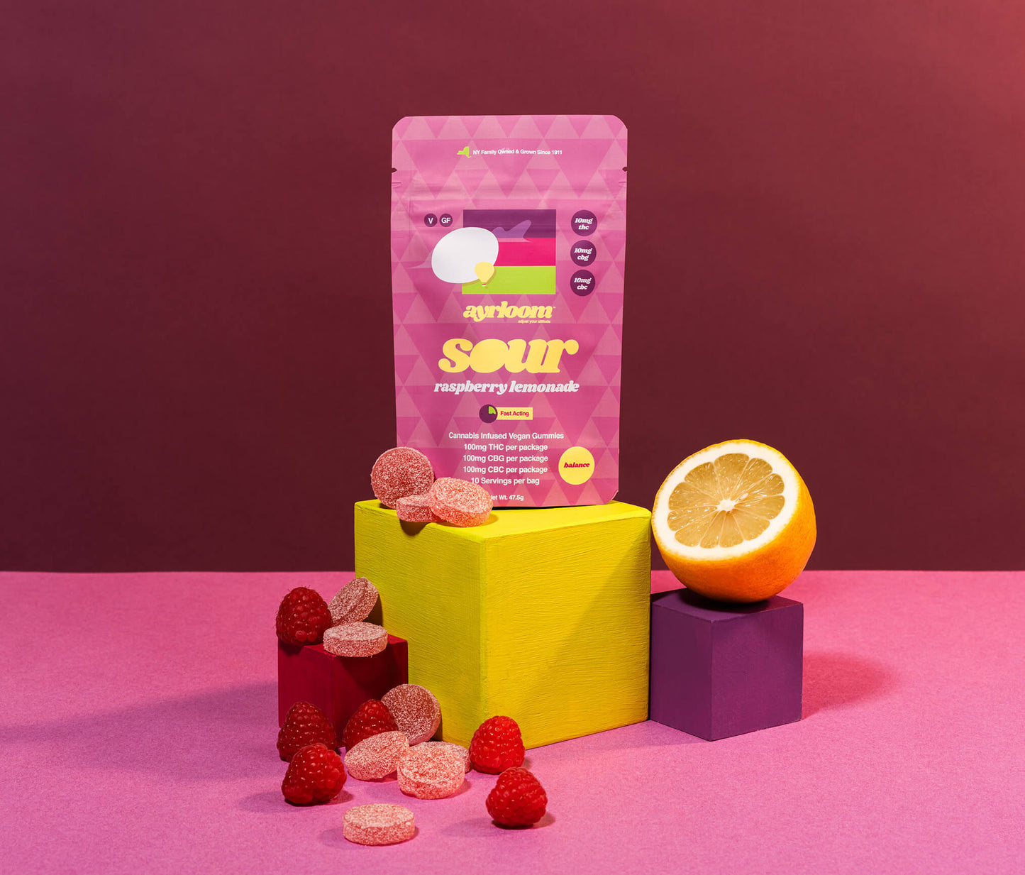 sour raspberry lemonade